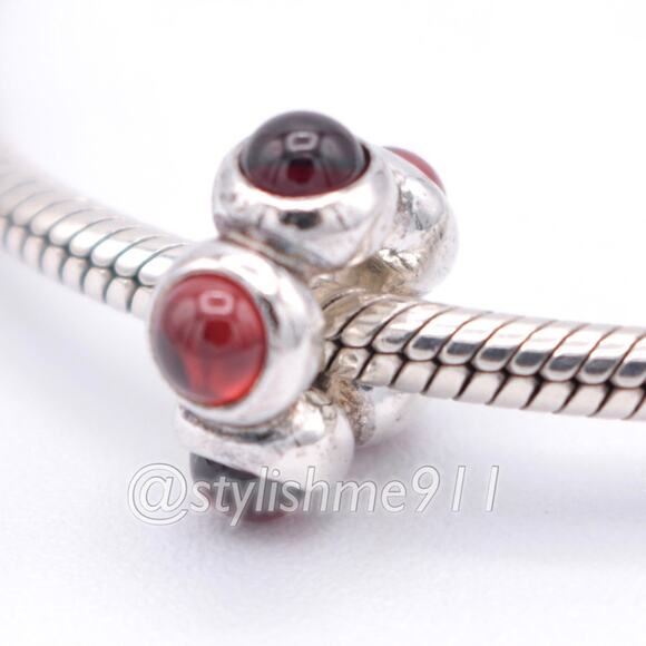 Authentic PANDORA Garnet Cabochon Charm - 790538GR - Picture 2 of 9